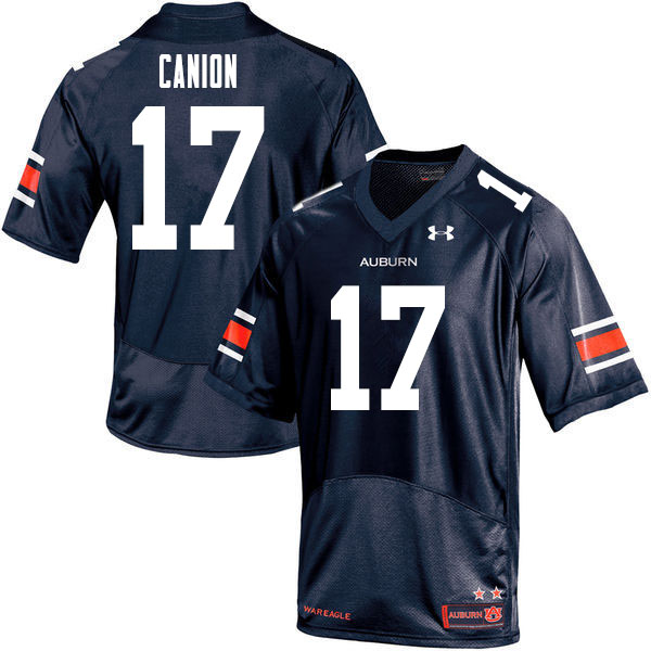 Men's Auburn Tigers #17 Elijah Canion Navy 2020 College Stitched Football Jersey